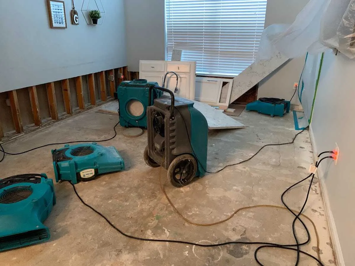 Dehumidifier in flood-cut room for Water Extraction & Removal in Tamiami
